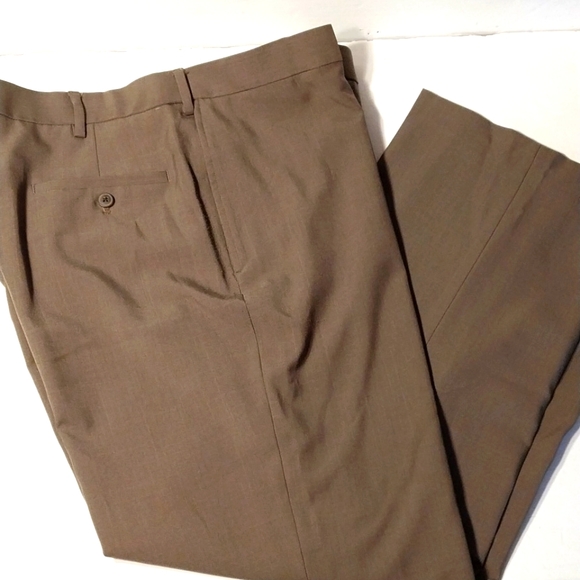 Haggard Clothing Classic Fit 42x30 Mens Dress Slacks Chocolate Brown - Picture 1 of 8
